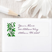 オリーブ葉カスタム住所 シール (インサイチュ)