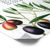 オリーブ葉ギリシャの結婚島の座席表 ポスター (角)