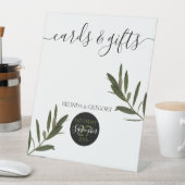 オリーブ葉グリーンリーウェディングカード&ギフト 台座サイン (インサイチュ)