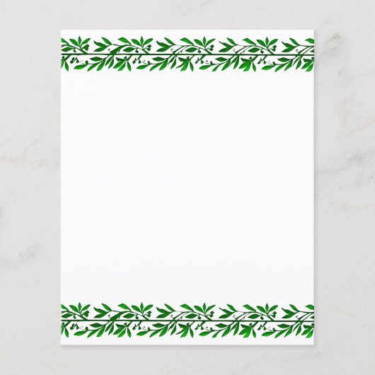 オリーブ葉フライヤーテンプレート チラシ (正面)