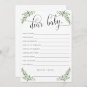 オリーブ葉ベビーウィッシュカード (正面/裏面)