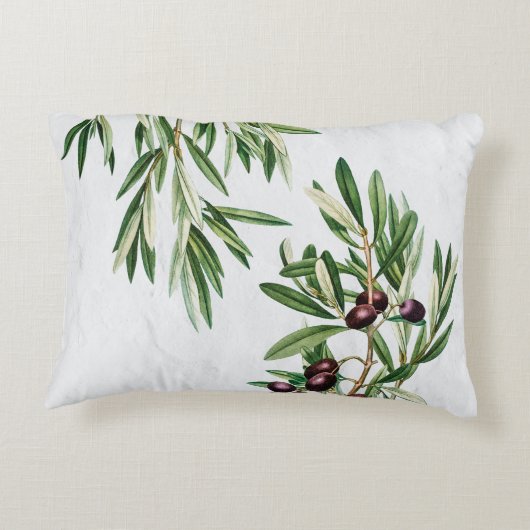 オリーブ葉地中海のギリシャ島 アクセントクッション (裏面)