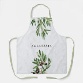 オリーブ葉地中海のギリシャ島 エプロン (正面)