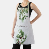 オリーブ葉地中海のギリシャ島 エプロン (インサイチュ)