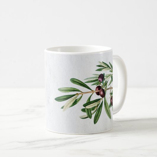オリーブ葉地中海のギリシャ島 コーヒーマグカップ (正面右)