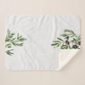 オリーブ葉地中海のギリシャ島 シェルパブランケット (正面(横))