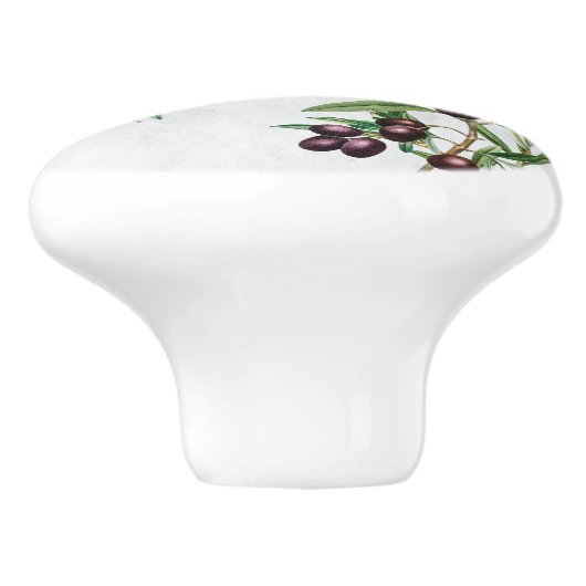 オリーブ葉地中海のギリシャ島 セラミックノブ (側面)