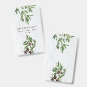 オリーブ葉地中海のギリシャ島 バッジ (表裏)