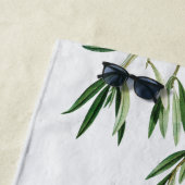 オリーブ葉地中海のギリシャ島 ビーチタオル (インサイチュ)