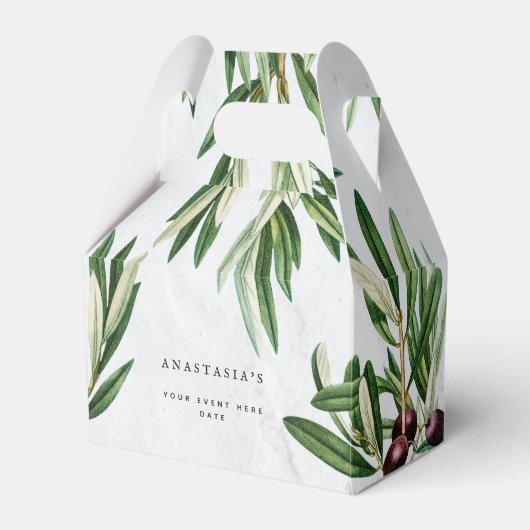 オリーブ葉地中海のギリシャ島 フェイバーボックス (正面サイド)