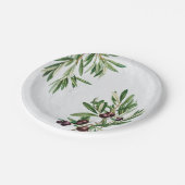 オリーブ葉地中海のギリシャ島 ペーパープレート (アングル)