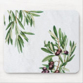 オリーブ葉地中海のギリシャ島 マウスパッド (正面)