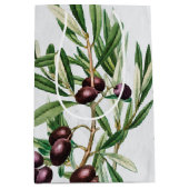 オリーブ葉地中海のギリシャ島 ミディアムペーパーバッグ (正面)