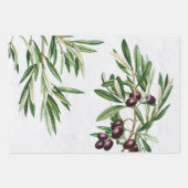 オリーブ葉地中海のギリシャ島 ラッピングペーパーシート (正面2)