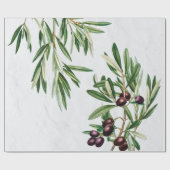 オリーブ葉地中海のギリシャ島 ラッピングペーパー (フラット)