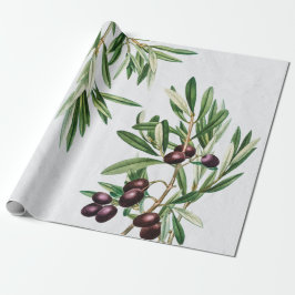 オリーブ葉地中海のギリシャ島 ラッピングペーパー