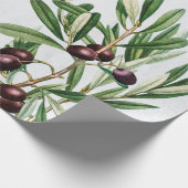 オリーブ葉地中海のギリシャ島 ラッピングペーパー (角)