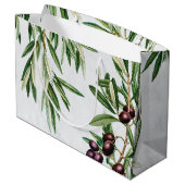オリーブ葉地中海のギリシャ島 ラージペーパーバッグ (裏面アングル)