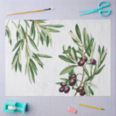 オリーブ葉地中海のギリシャ島 薄葉紙 (クラフト)