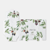 オリーブ葉地中海のギリシ結婚ア島 フェイバーボックス (折り畳みなし)