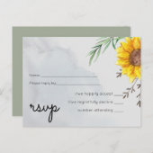 オリーブ葉結婚シナ素朴ウズ インビテーションポストカード (正面/裏面)