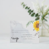 オリーブ葉結婚シナ素朴ウズ インビテーションポストカード (スタンド正面)