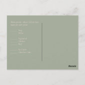 オリーブ葉結婚シナ素朴ウズ ポストカード (裏面)