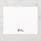 オリーブ葉結婚式招待状フライヤー チラシ (裏面)