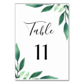 オリーブ葉金ゴールドジオメト結婚リ テーブルナンバー (裏面)