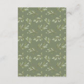 オリーブ葉金ゴールドブ結婚ランチの詳細 エンクロージャーカード (裏面)