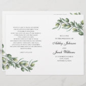 オリーブ葉。折りイタリアン畳み式プログラム (正面/裏面)