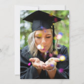 オリーブ薄紫クラス2024写真卒業パーティー 招待状 (裏面)