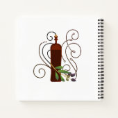 オリーブ酢パーソナライズされた料理本レシピ ノートブック (裏面)