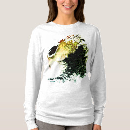 オリーブ金ゴールドタン絵を描エアブラシMCMルック Tシャツ