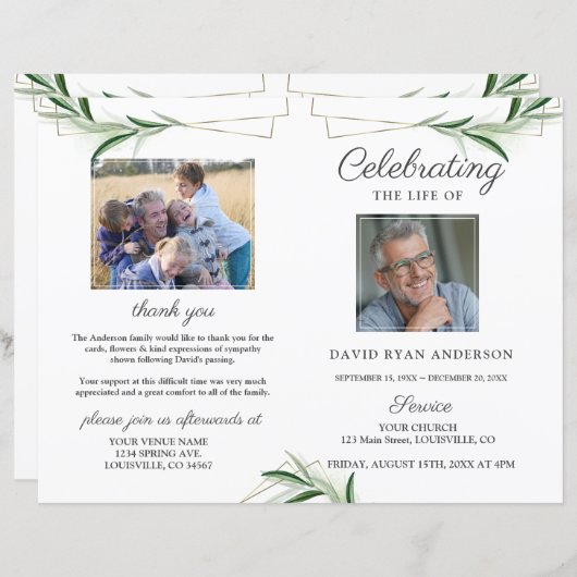 オリーブ金ゴールド勲章フォトプログラム (正面/裏面)