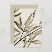 オリーブ離れツリーアートフラットノートカード サンキューカード (正面/裏面)