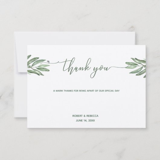 オリーブ離れ結婚サンキューカード サンキューカード (正面)