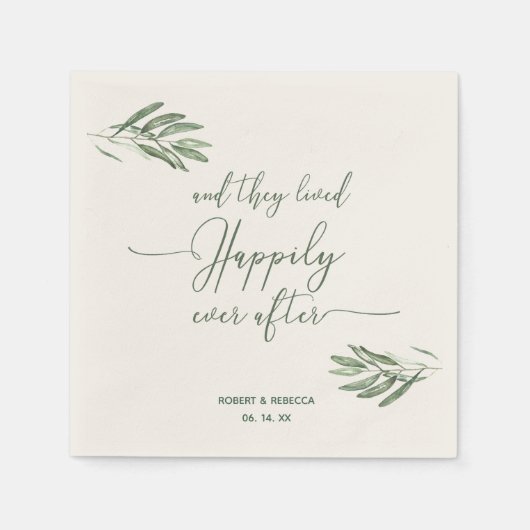 オリーブ離れ結婚ズのナプキン スタンダードカクテルナプキン (正面)