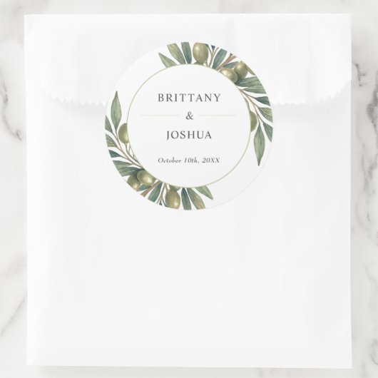 オリーブ離れ結婚地中海の素朴の ラウンドシール (バッグ)