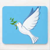 オリーブ飛んでいるオリーブ枝 マウスパッド (正面)