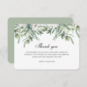 オリーブ、ありがとう。夏のイタリアンウェディングのメモ 招待状 (正面/裏面)