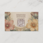 オリーブ&オレン結婚ジヴィンテージアールヌーボーフローラ エンクロージャーカード (正面)