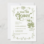 オリーブ・グリーンとティニ少し近づく 招待状 (正面)