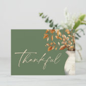 オリーブ・グリーン感謝祭モダン感謝状素朴況 シーズンカード (スタンド正面)