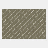 オリーブ・グリーン・イード・ムバラク・バイリンガル ラッピングペーパーシート (正面2)