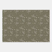 オリーブ・グリーン・キッズEid Mubarak ラッピングペーパーシート (正面2)