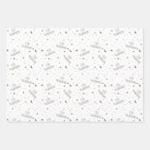 オリーブ・グリーン・キッズEid Mubarak ラッピングペーパーシート (正面)