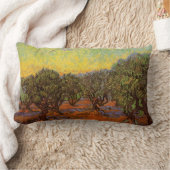 オリーブ・グローブ、オレンジスカイby Vincent vanゴッホ ランバークッション (ブランケット)