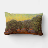 オリーブ・グローブ、オレンジスカイby Vincent vanゴッホ ランバークッション (正面)