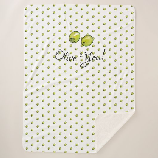 オリーブ シェルパブランケット (正面)